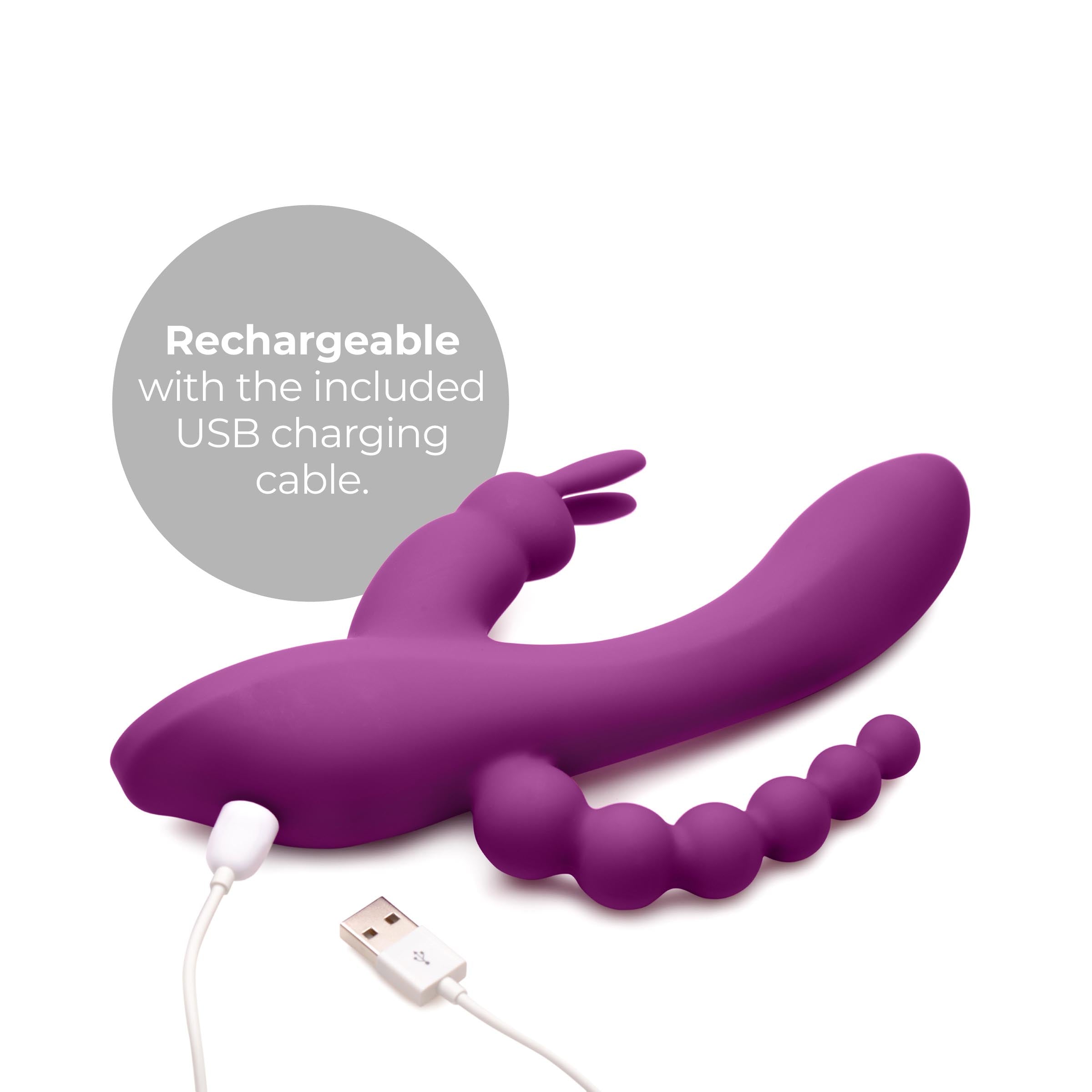 Gossip Quivers 10X Silicone G-spot Rabbit Vibrator Purple