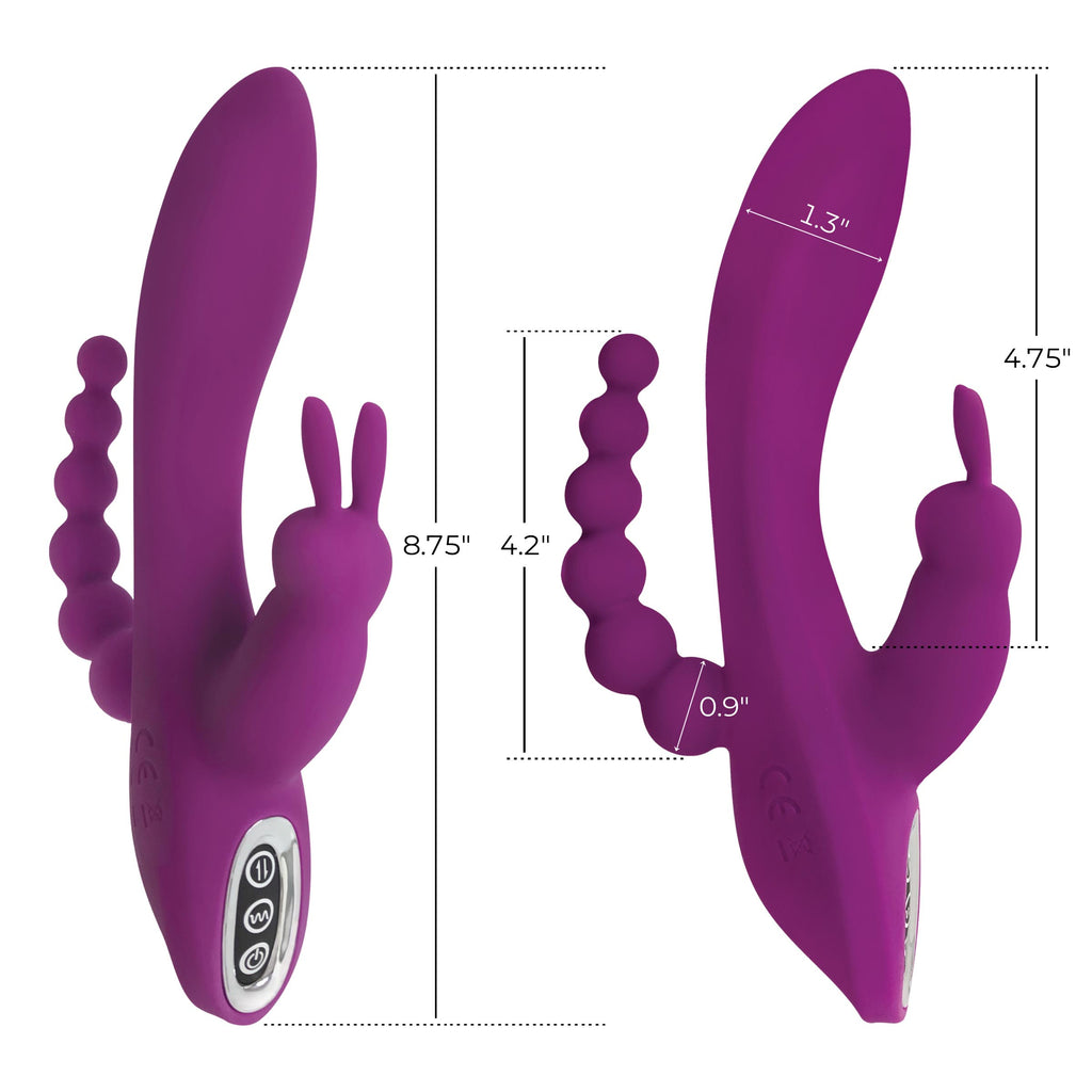 Gossip Quivers 10X Silicone G-spot Rabbit Vibrator Purple