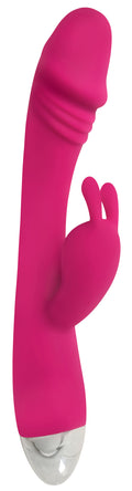 Power Bunnies Wiggles 10X Silicone Rabbit Vibrator Pink