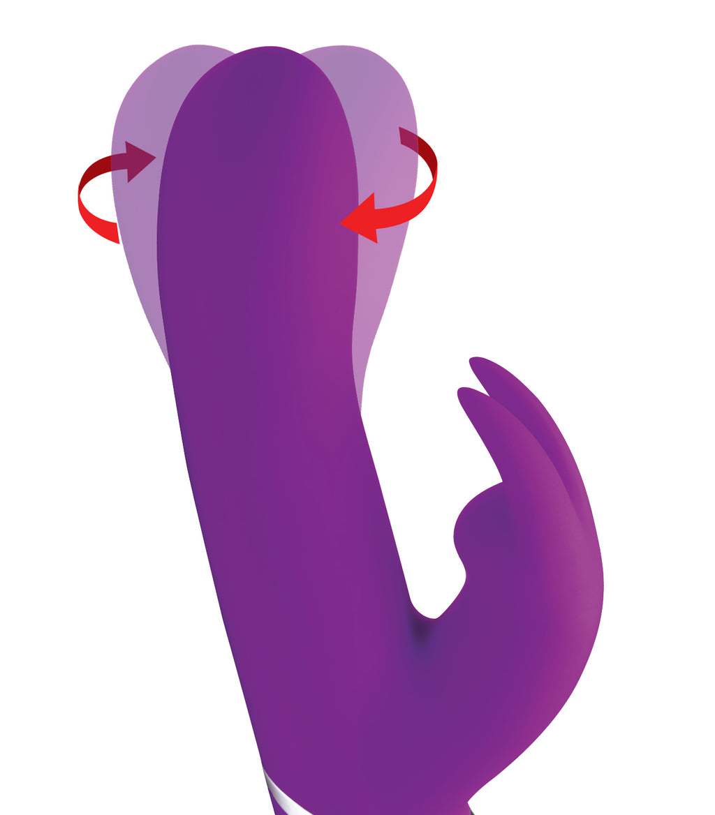 Gossip Twirly 66X Spinning Silicone Rabbit Vibrator Purple