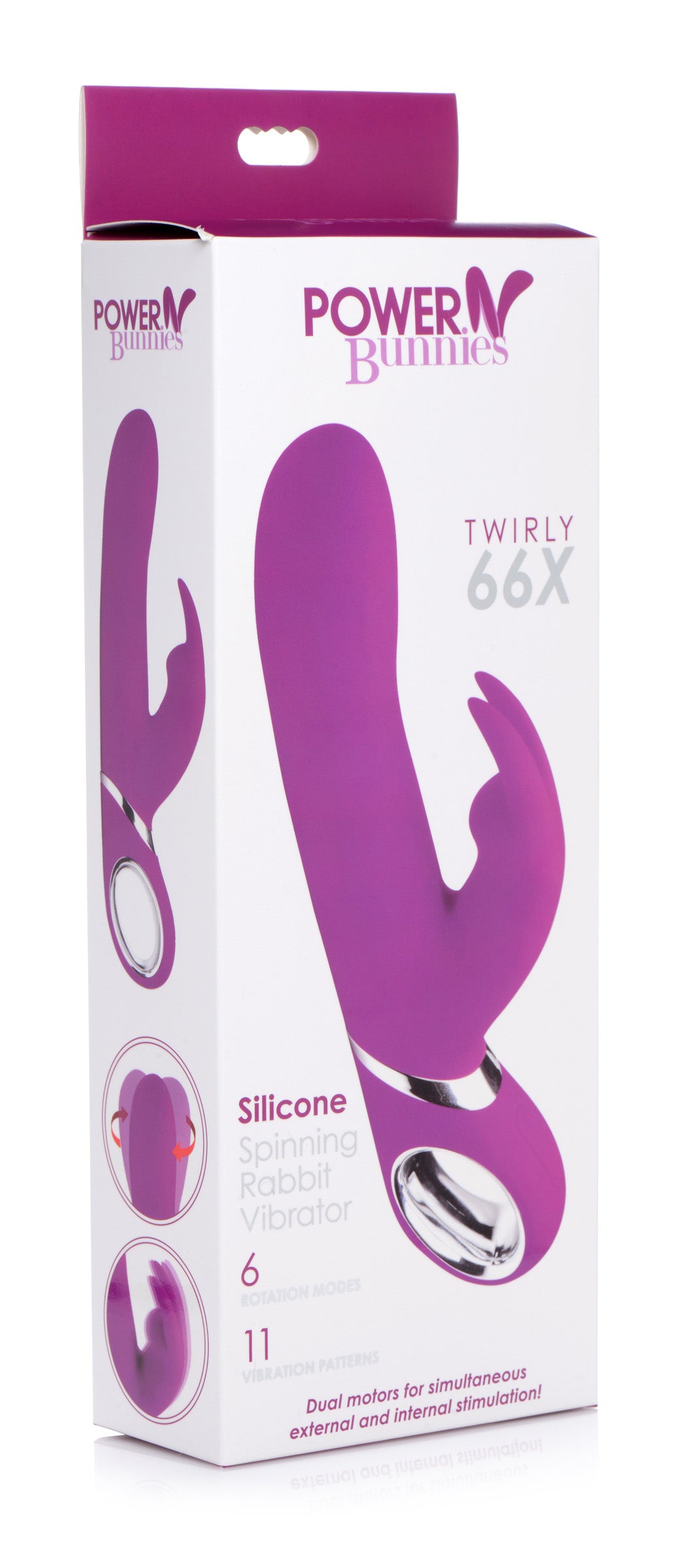 Gossip Twirly 66X Spinning Silicone Rabbit Vibrator Purple
