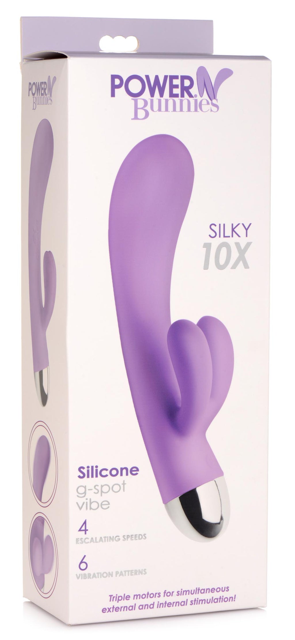 Power Bunnies Silky 10X Silicone G-Spot Vibrator Purple