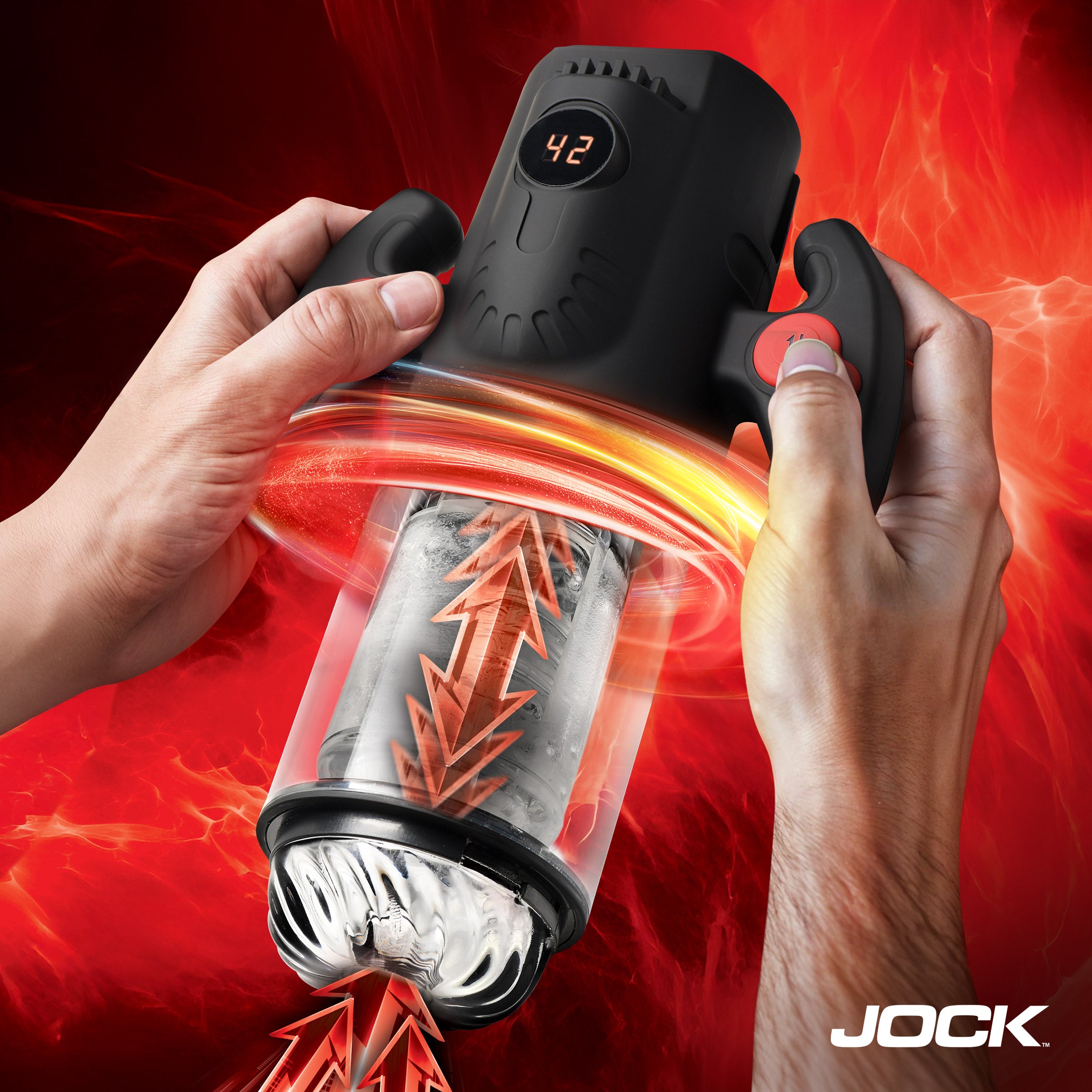 Jock Spinning, Thrusting, & Sucking Masturbator Black