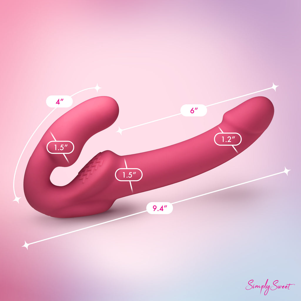 Simply Sweet Candy Crush - Pink Vibrating Strapless Strap-On Pink