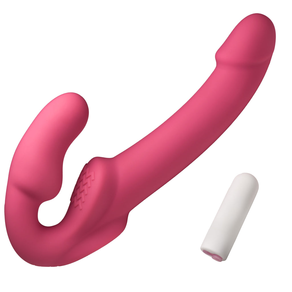 Simply Sweet Candy Crush - Pink Vibrating Strapless Strap-On Pink