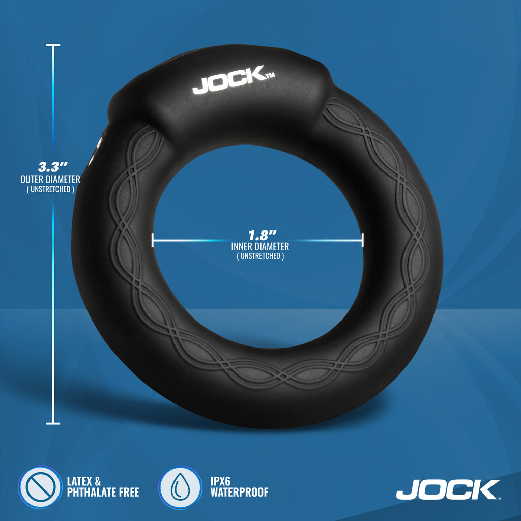 Jock Rumbler Vibrating & Warming C-Ring - 1.8" Black