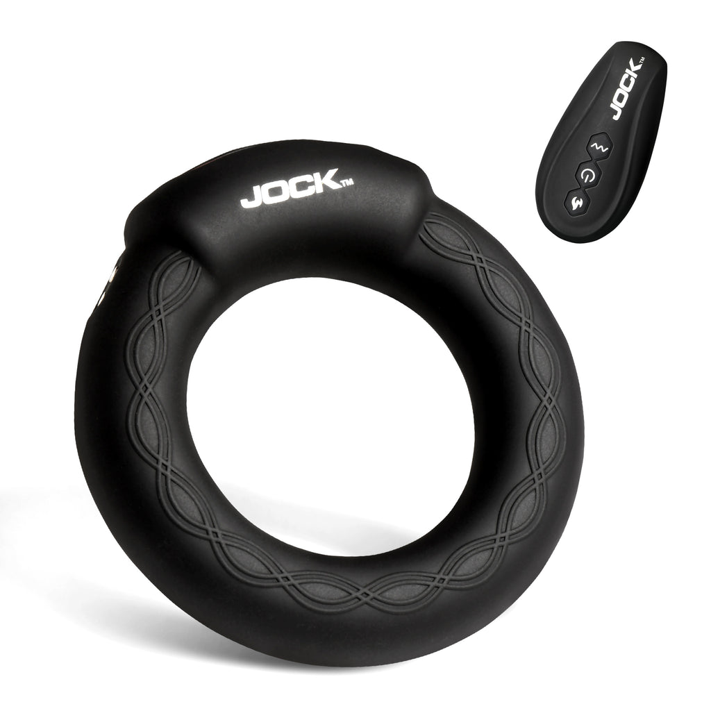 Jock Rumbler Vibrating & Warming C-Ring - 1.8" Black