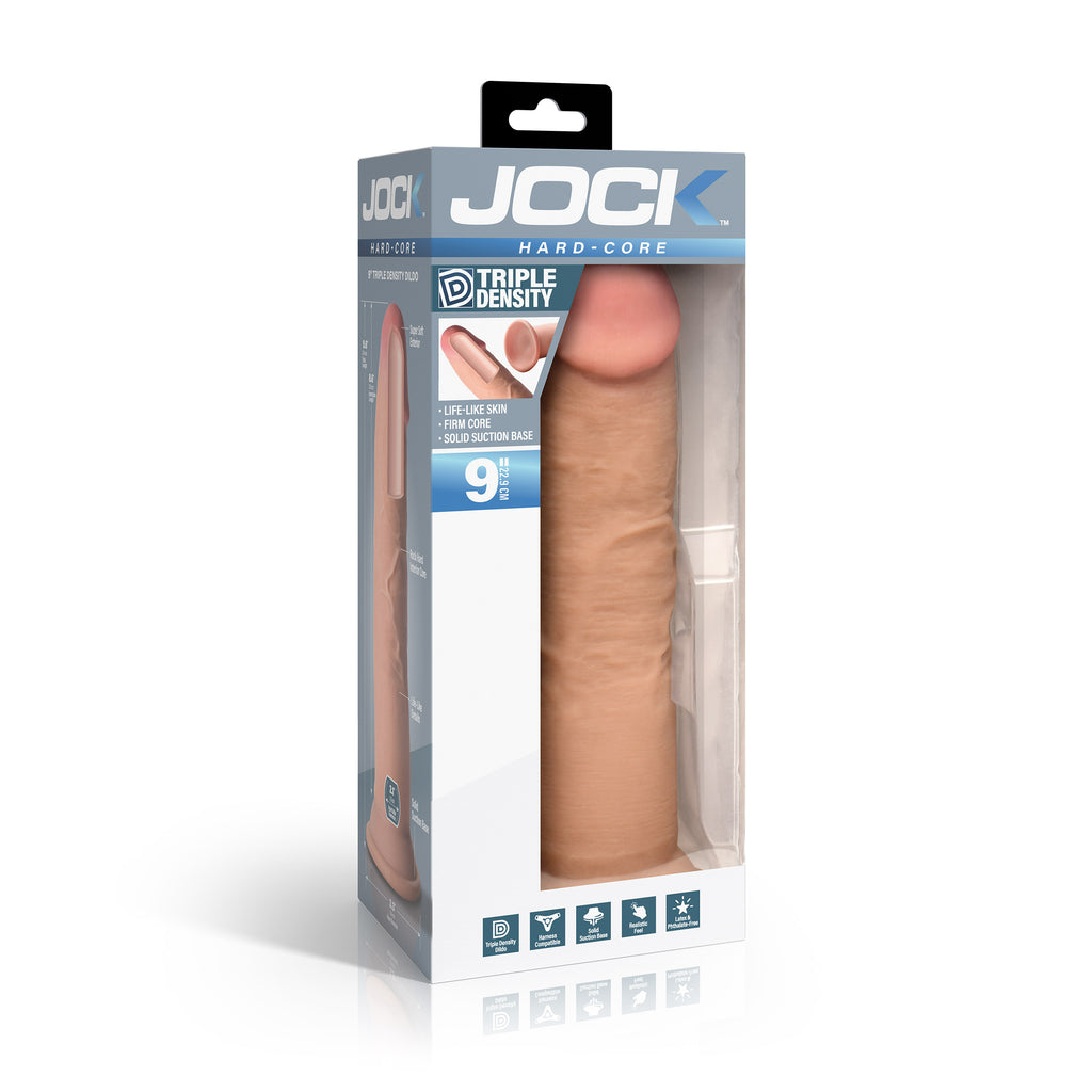 Jock Hard-Core 9" Triple Density Dildo Flesh