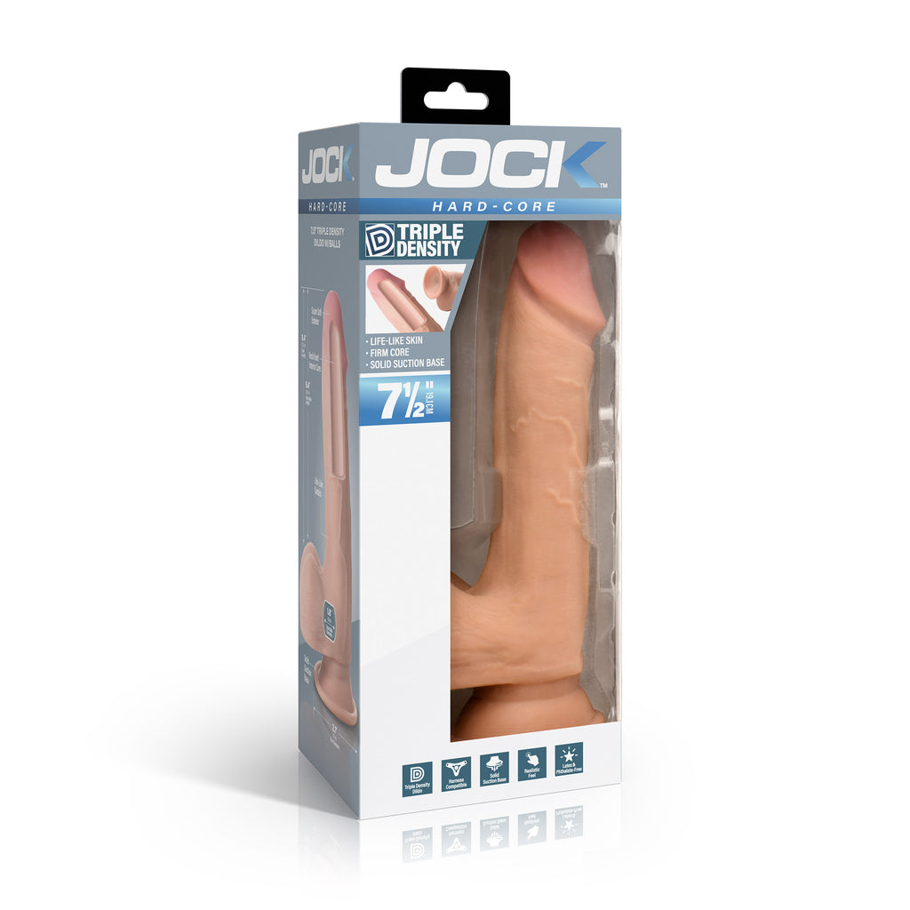Jock Hard-Core 7.5" Triple Density Dildo with Balls Flesh