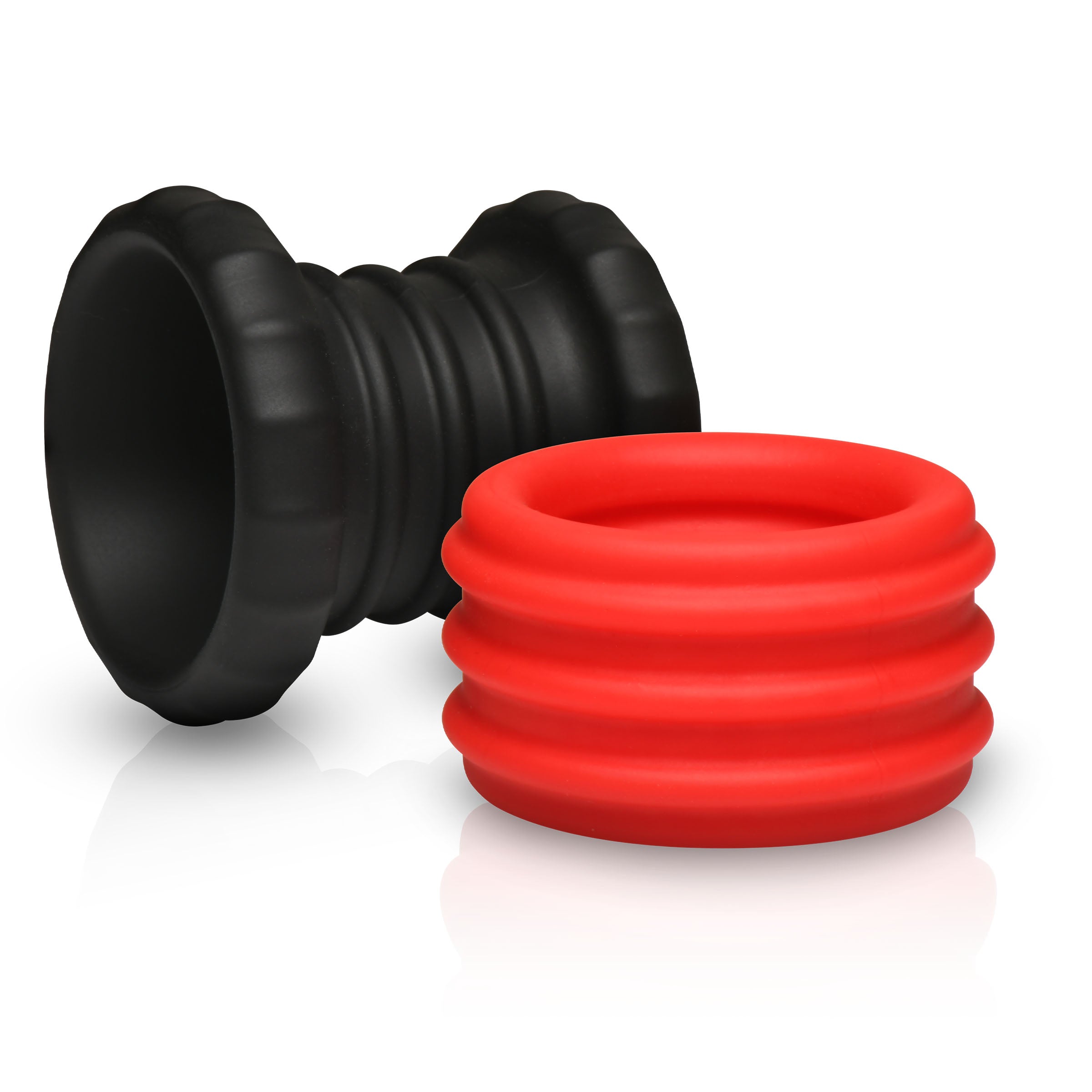 Jock 2-in-1 Silicone Cock Ring - Red Red