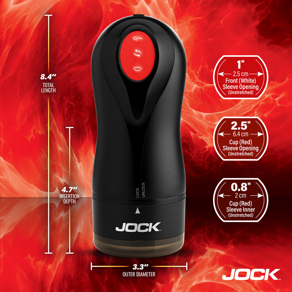 Jock Gyroblast Gyrating, Sucking, & Vibrating Masturbator Black