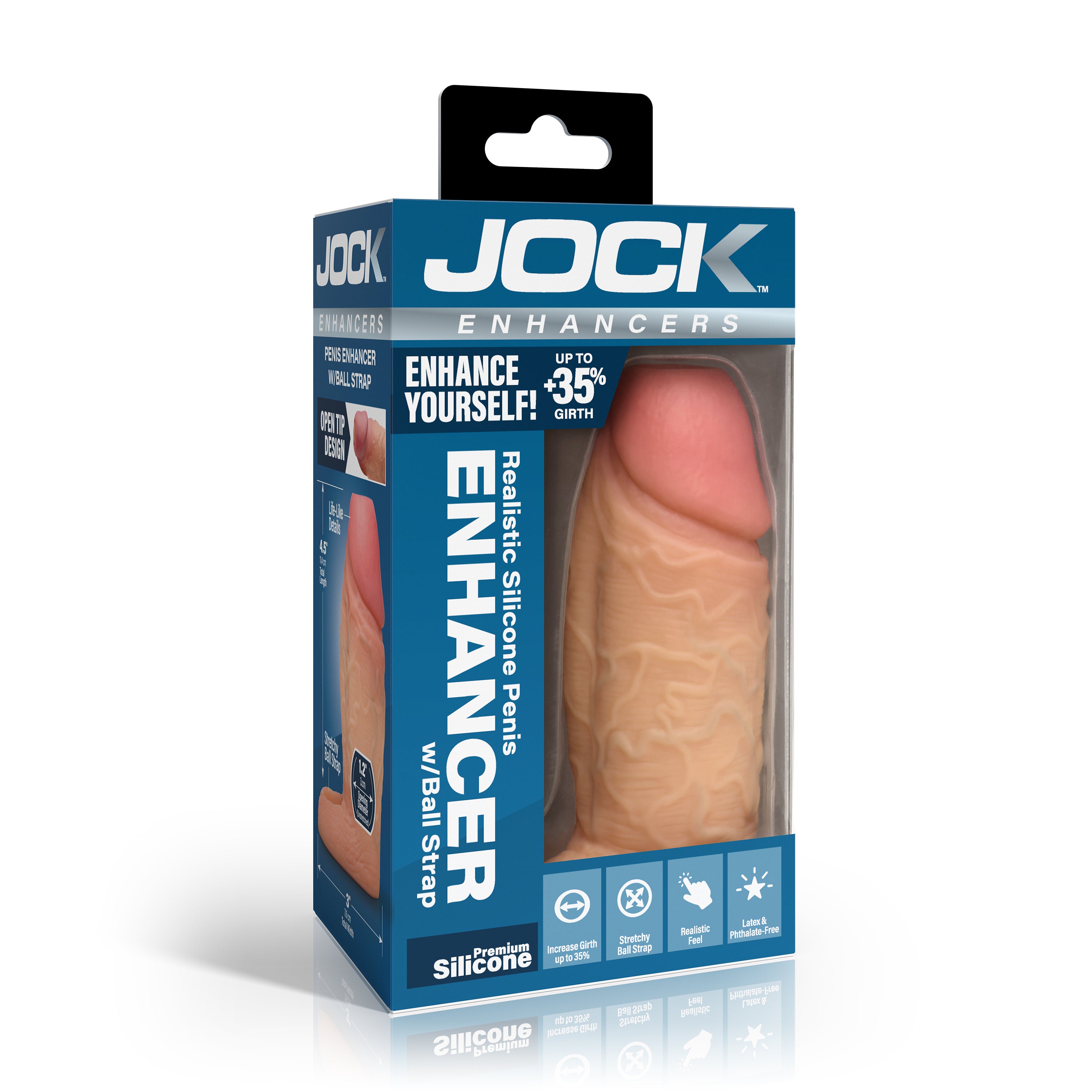 Jock Enhancers Silicone Penis Extension Sleeve - Dark Flesh