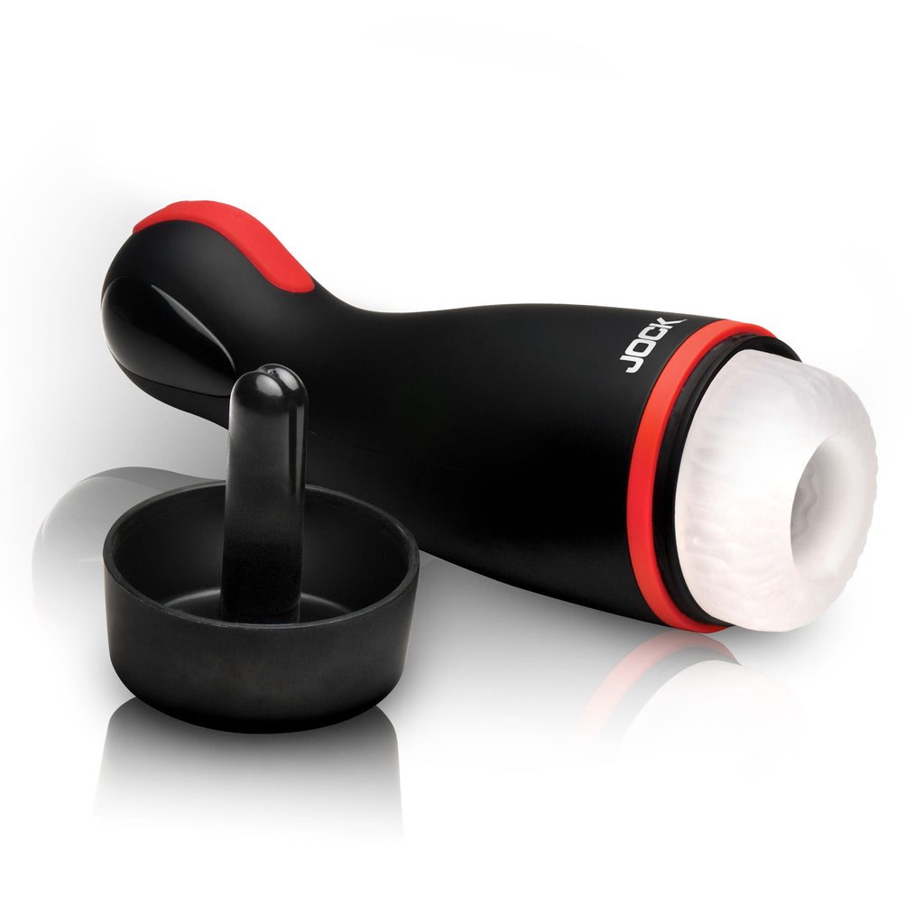 Jock Blaze Vibrating, Sucking, and Warming Masturbator Black