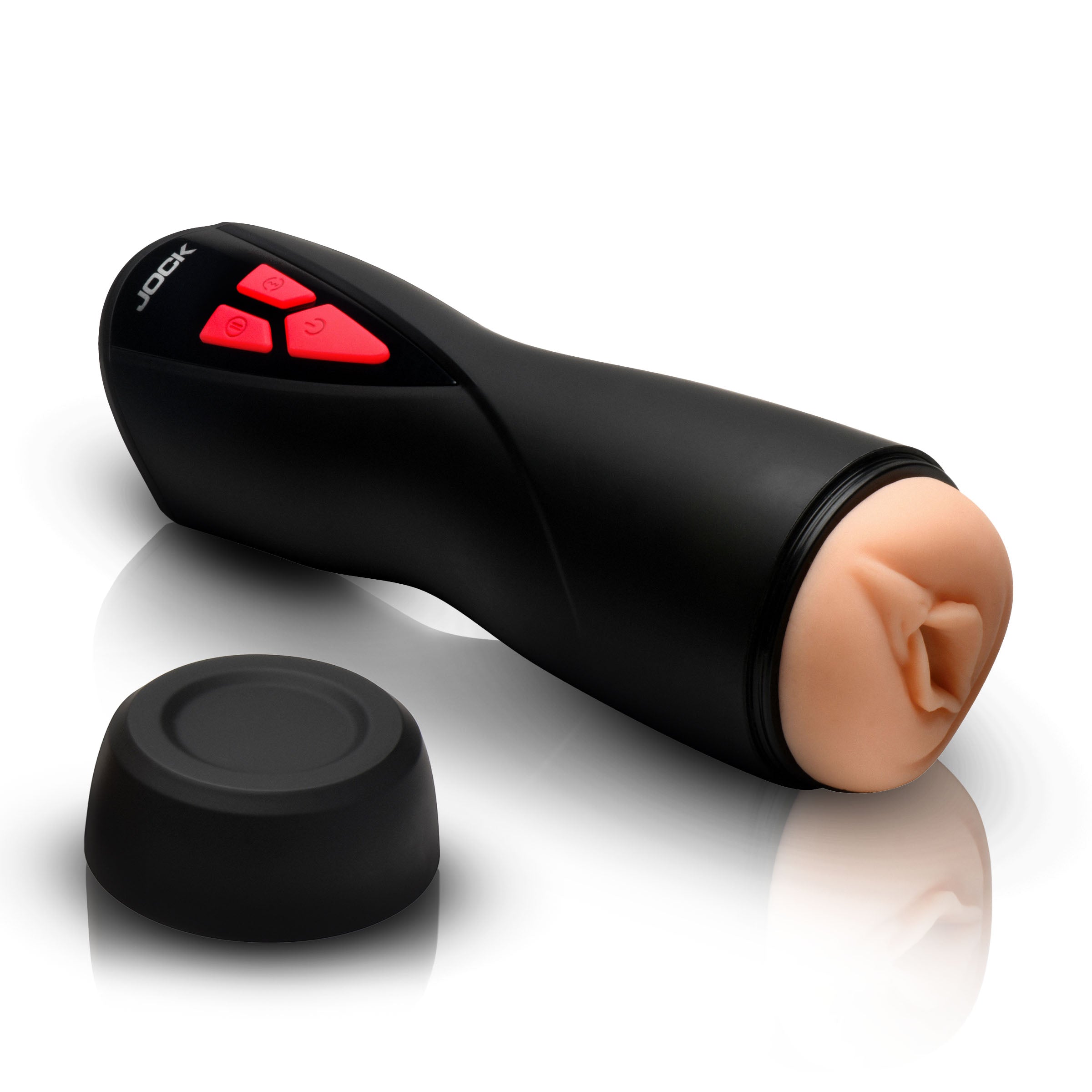 Jock Banger Sucking & Vibrating Pussy Masturbator Black