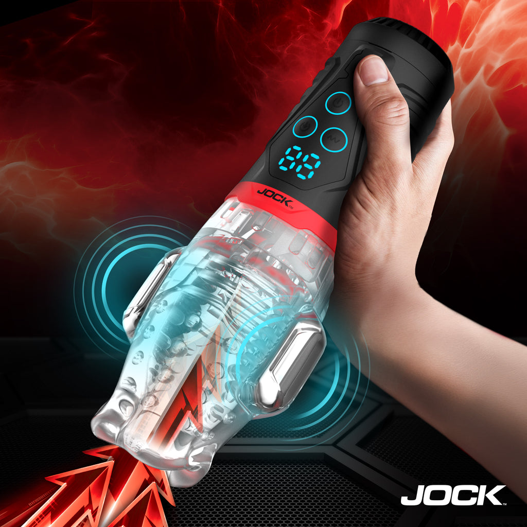 Jock Power Suck Sucking & Vibrating Masturbator Black