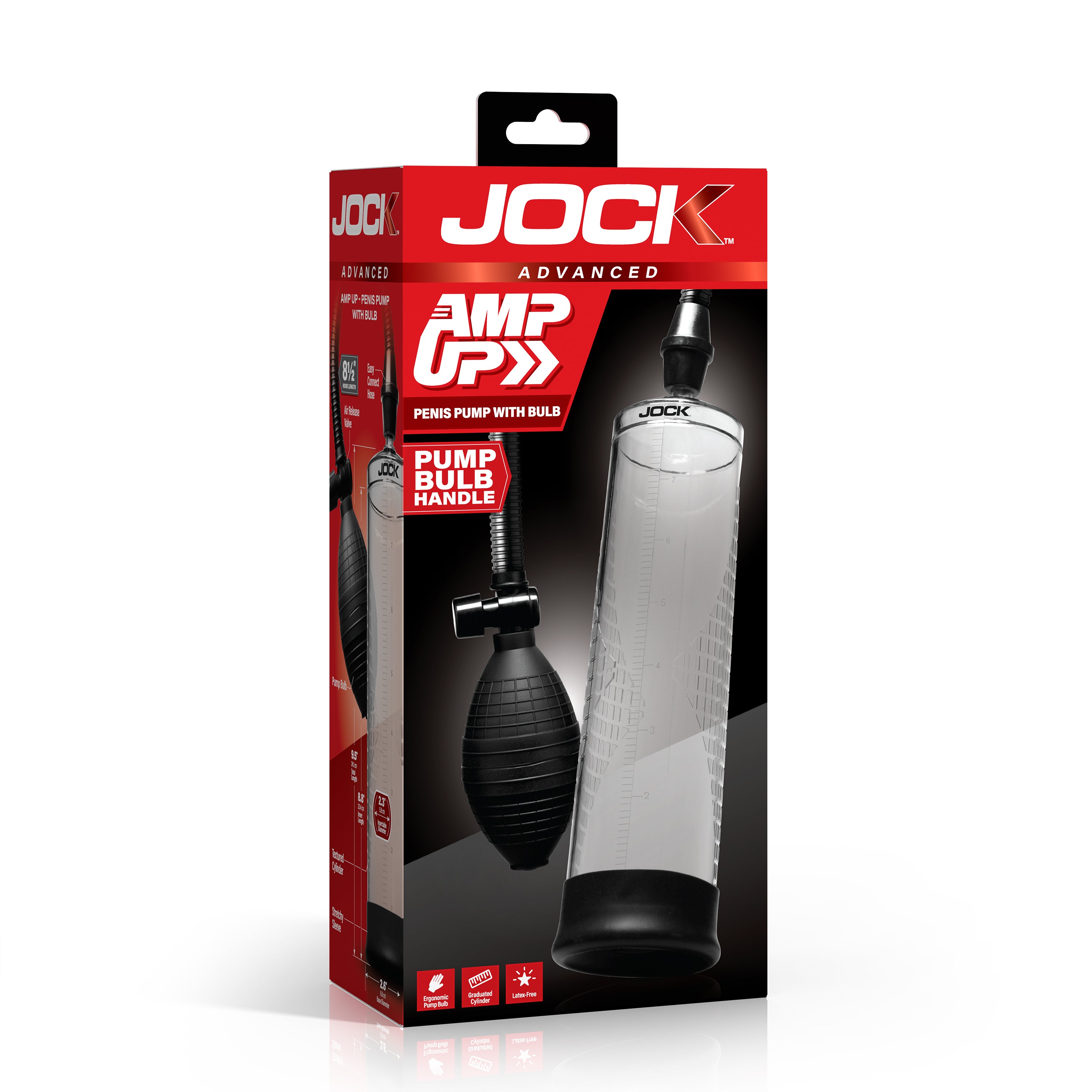 Jock Amp Up Penis Pump with Bulb Black