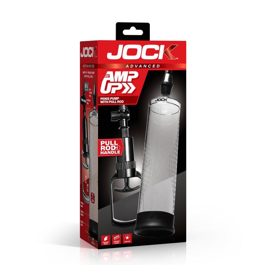 Jock Amp Up Penis Pump with Pull Handle Black