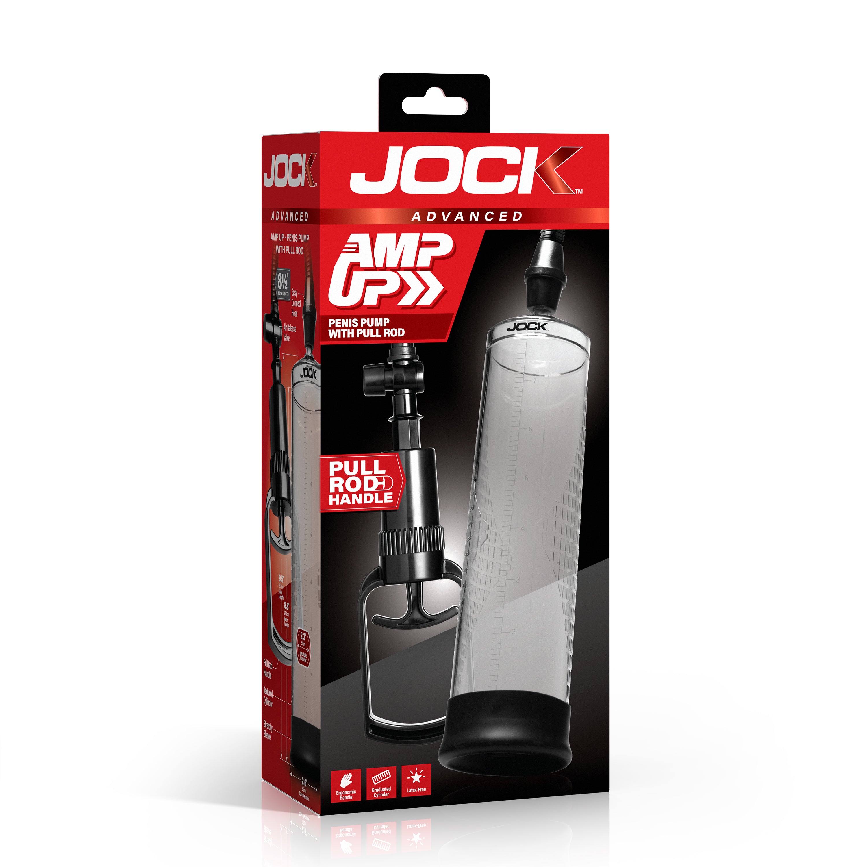 Jock Amp Up Penis Pump with Pull Handle Black