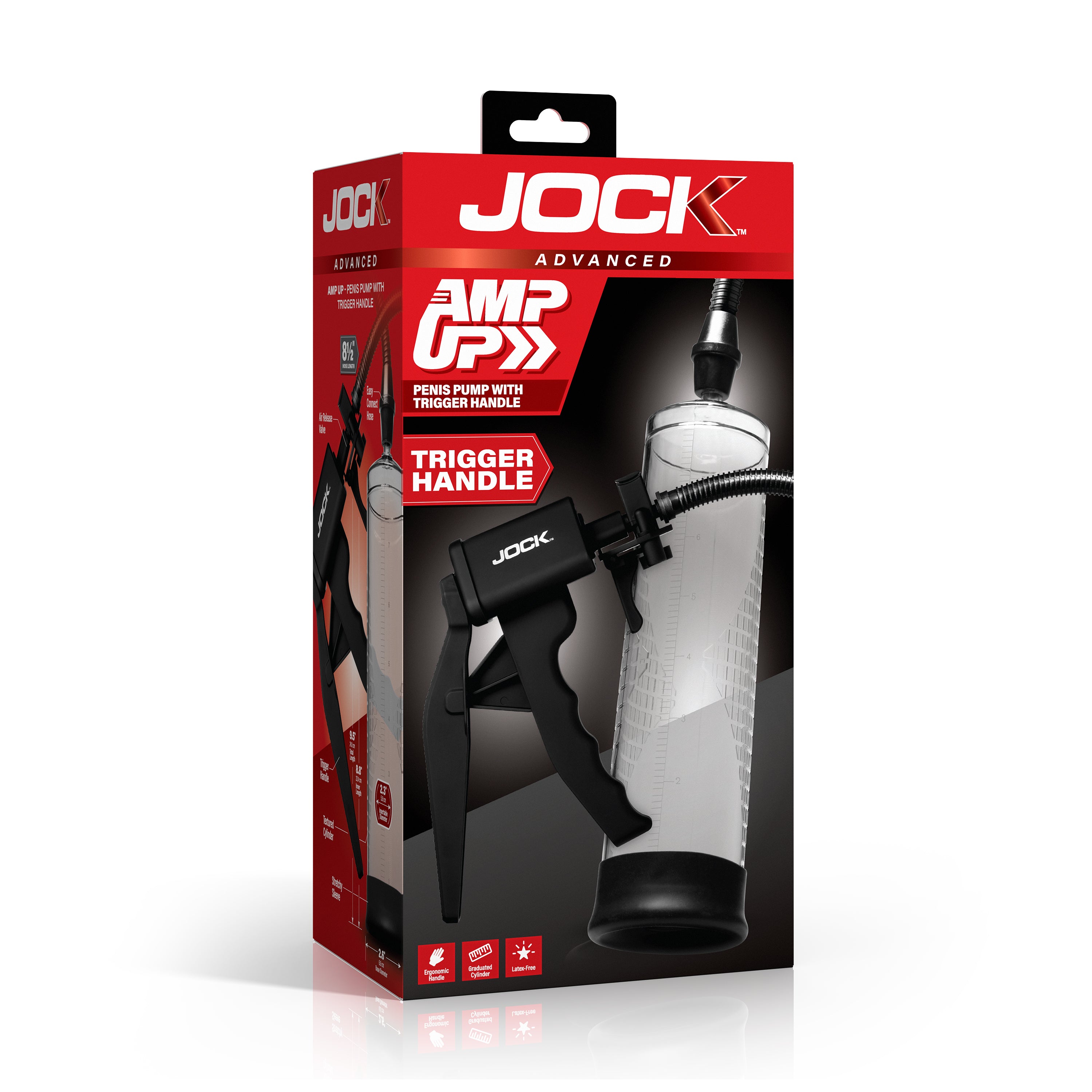 Jock Amp Up Penis Pump with Trigger Handle Black