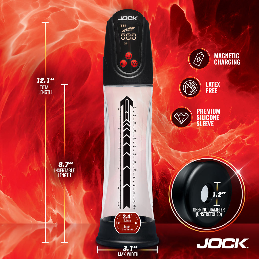 Jock Power Up Digital Automatic Waterproof Penis Pump Black