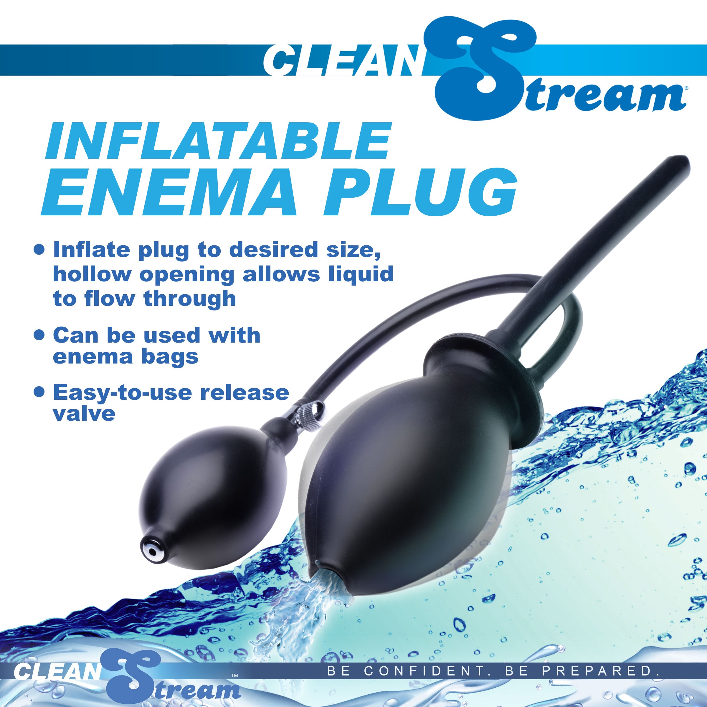 CleanStream CleanStream Inflatable Enema Plug Black