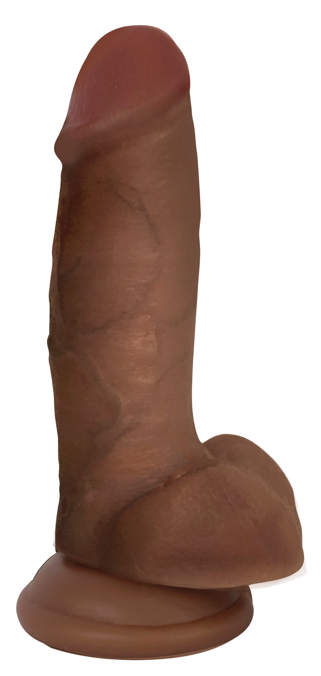 Jock 7 Inch Dildo with Balls - Medium Brown
