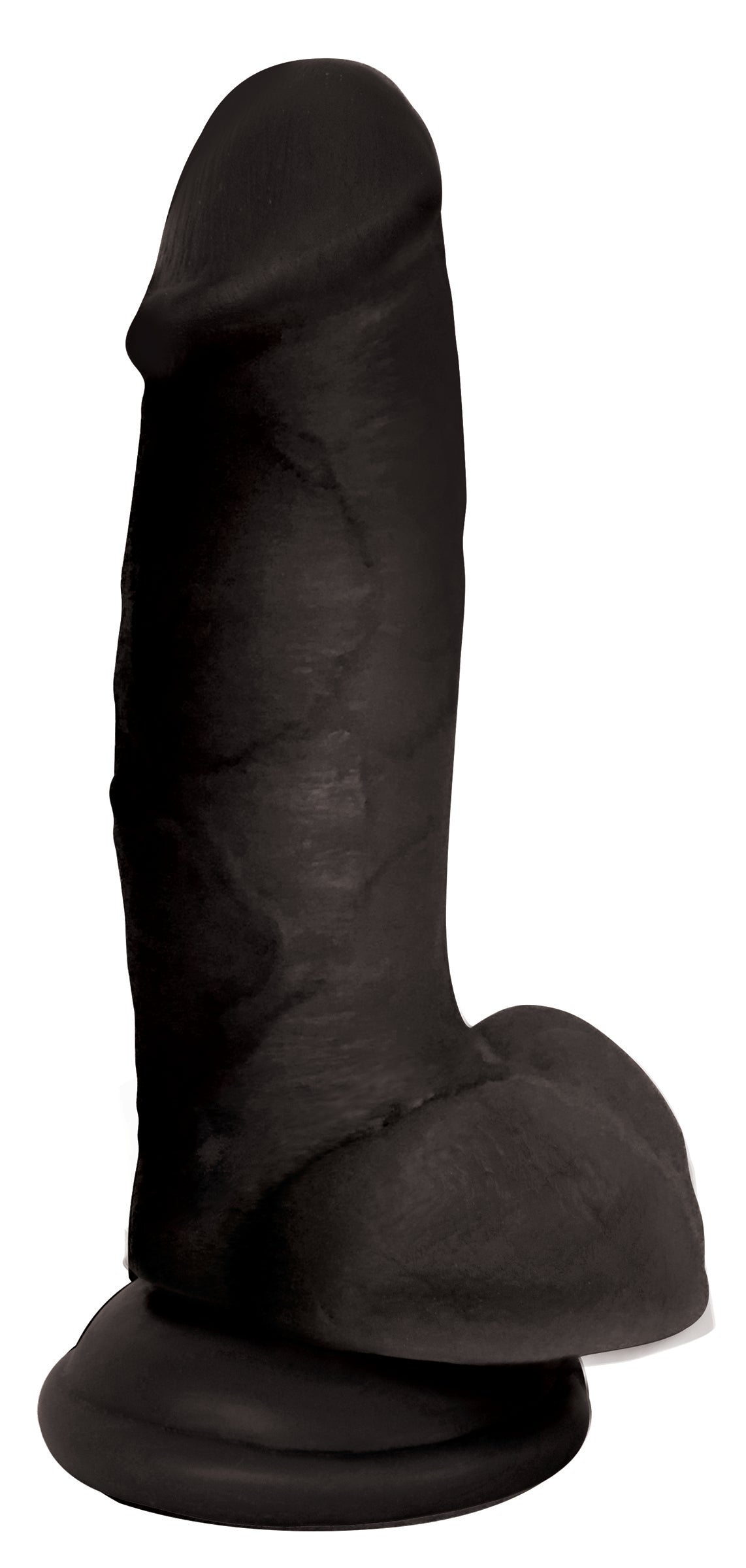Jock 7 Inch Dildo with Balls - Black Black