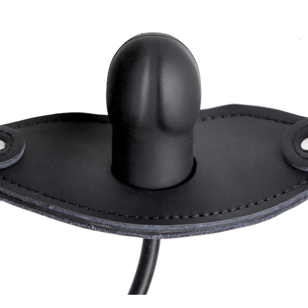 Master Series Silencer Inflatable Locking Silicone Penis Gag Black