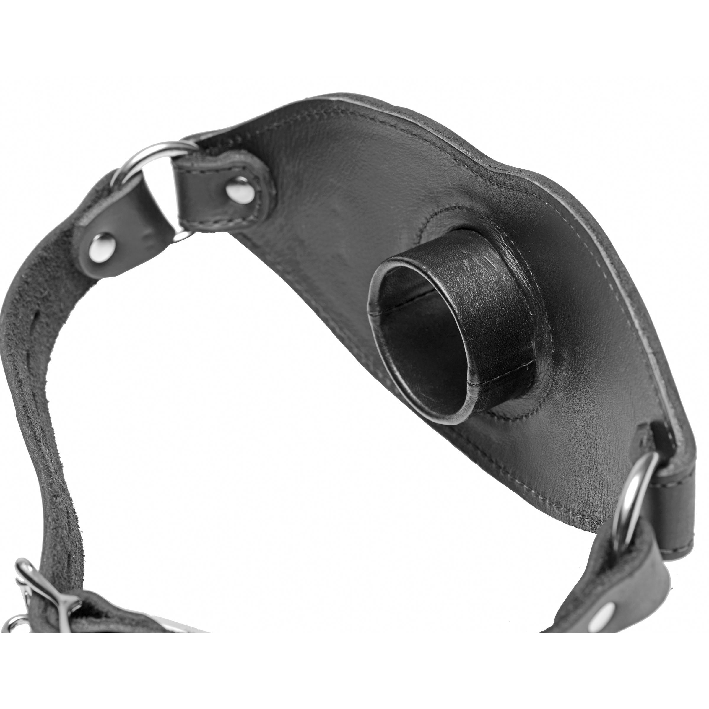 Master Series Feeder Locking Open Mouth Gag Black