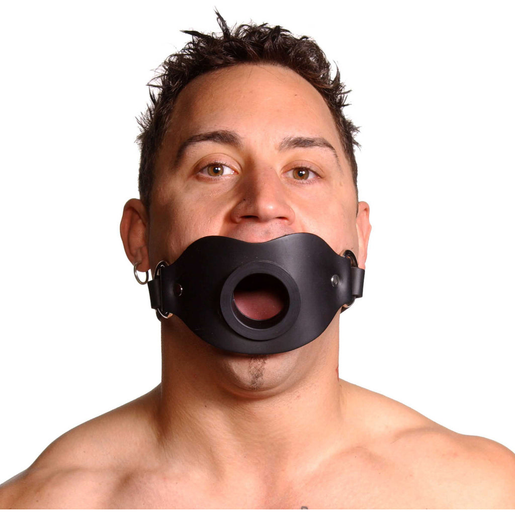 Master Series Feeder Locking Open Mouth Gag Black