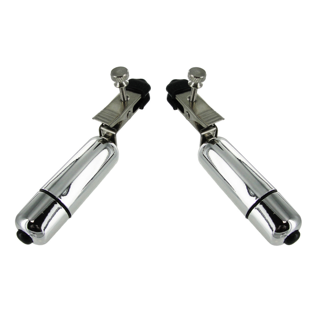 Trinity Men Wireless Vibrating Nipple Clamps Grey