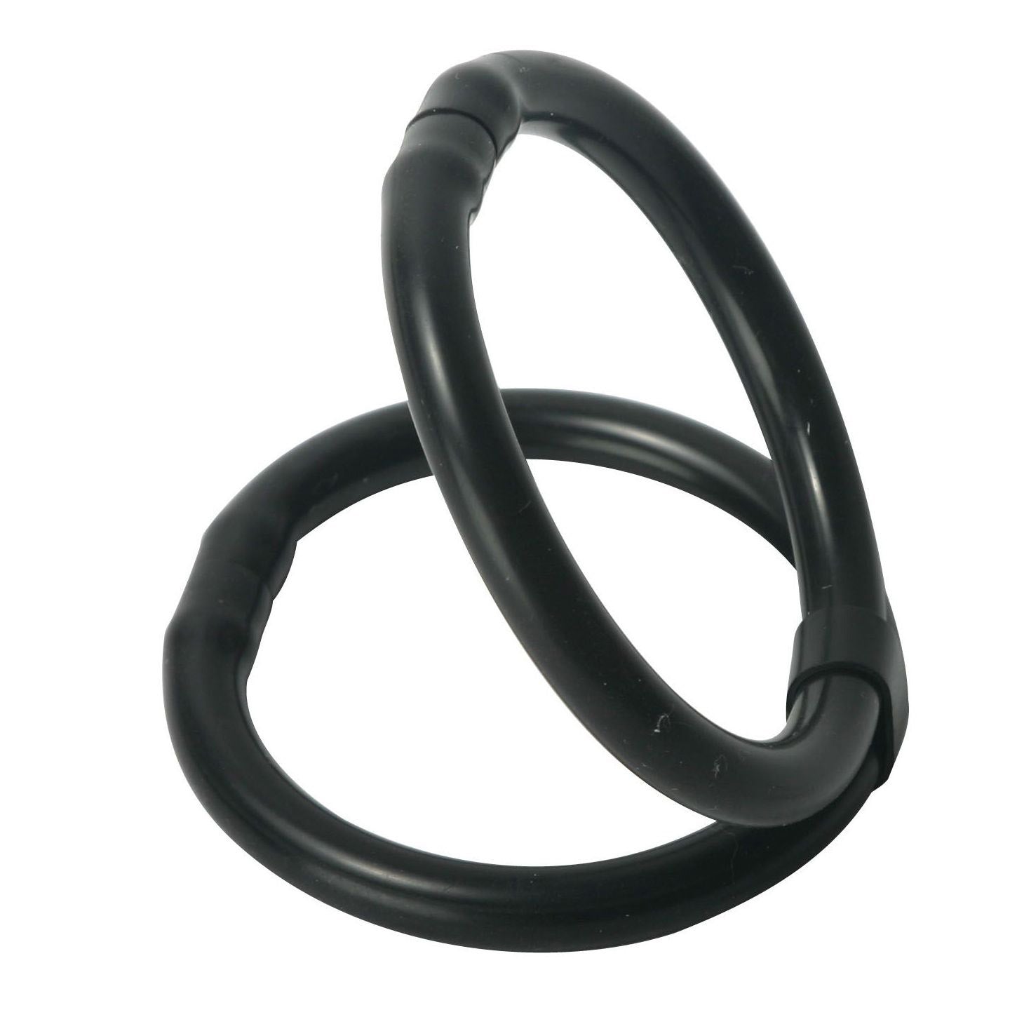 Trinity Men Easy Release Silicone Duo Cock Ring Black