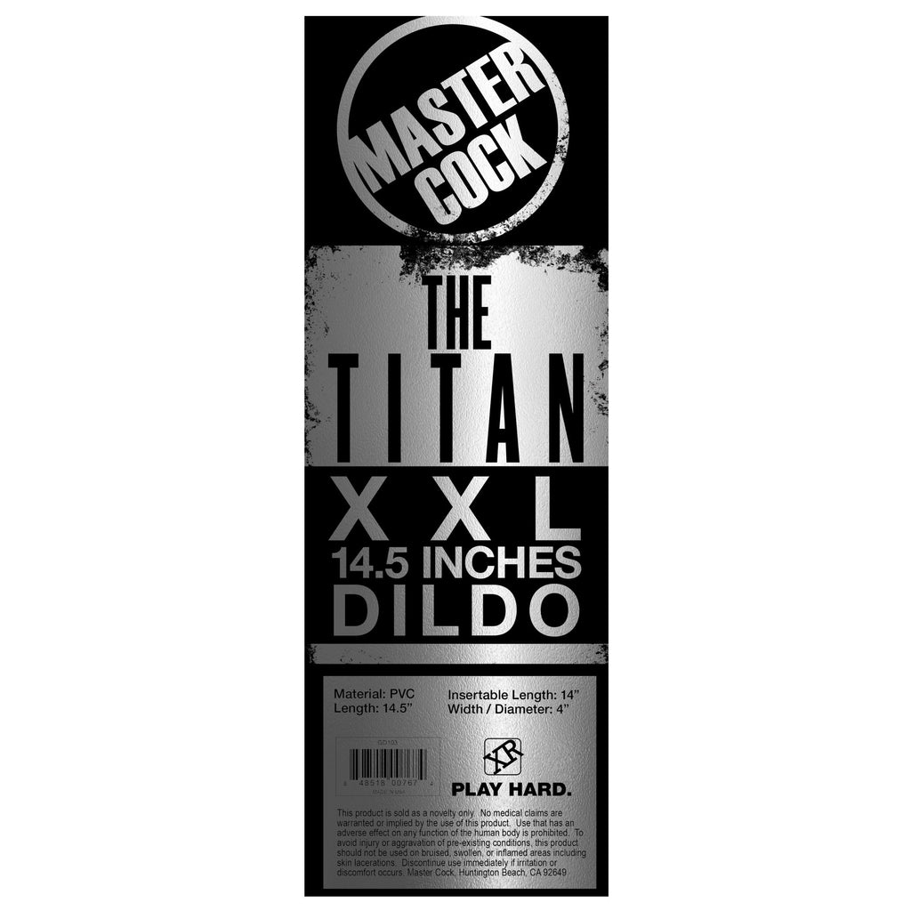 Master Cock The Titan XXL 14.5 Inch Dildo Black