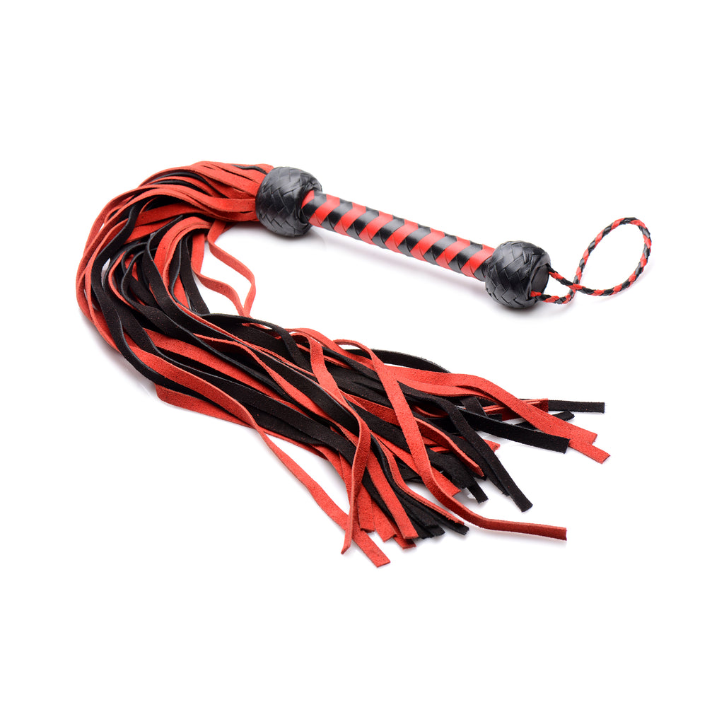 Mistress by Isabella Sinclaire Isabella Sinclaire Black and Red Suede Flogger Black