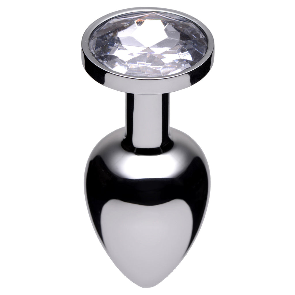 Master Series Jewel Butt Plug Diamond White / Small