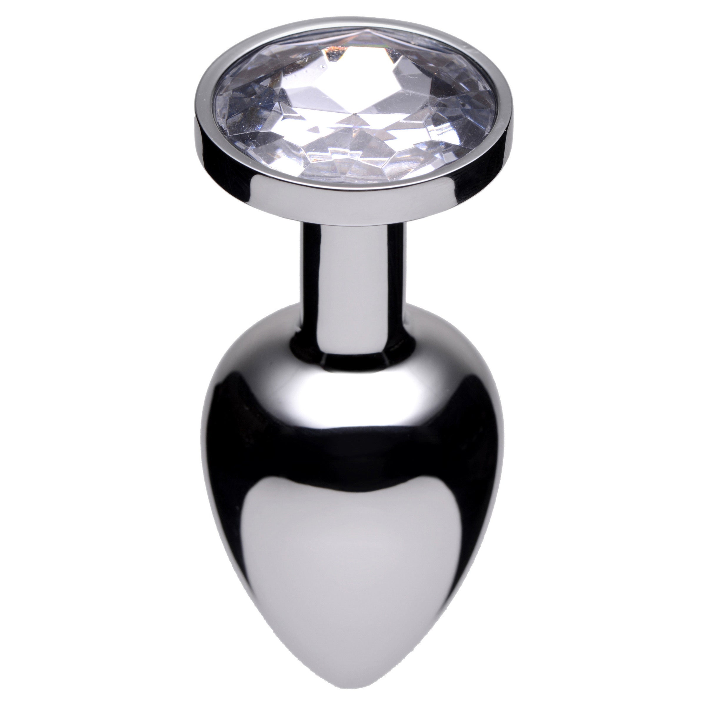 Master Series Jewel Butt Plug Diamond White / Small