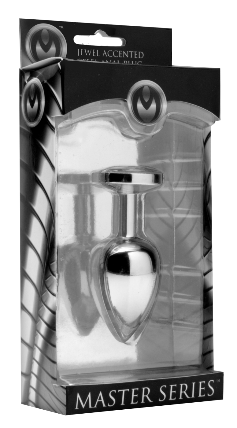 Master Series Jewel Butt Plug Diamond White / Small