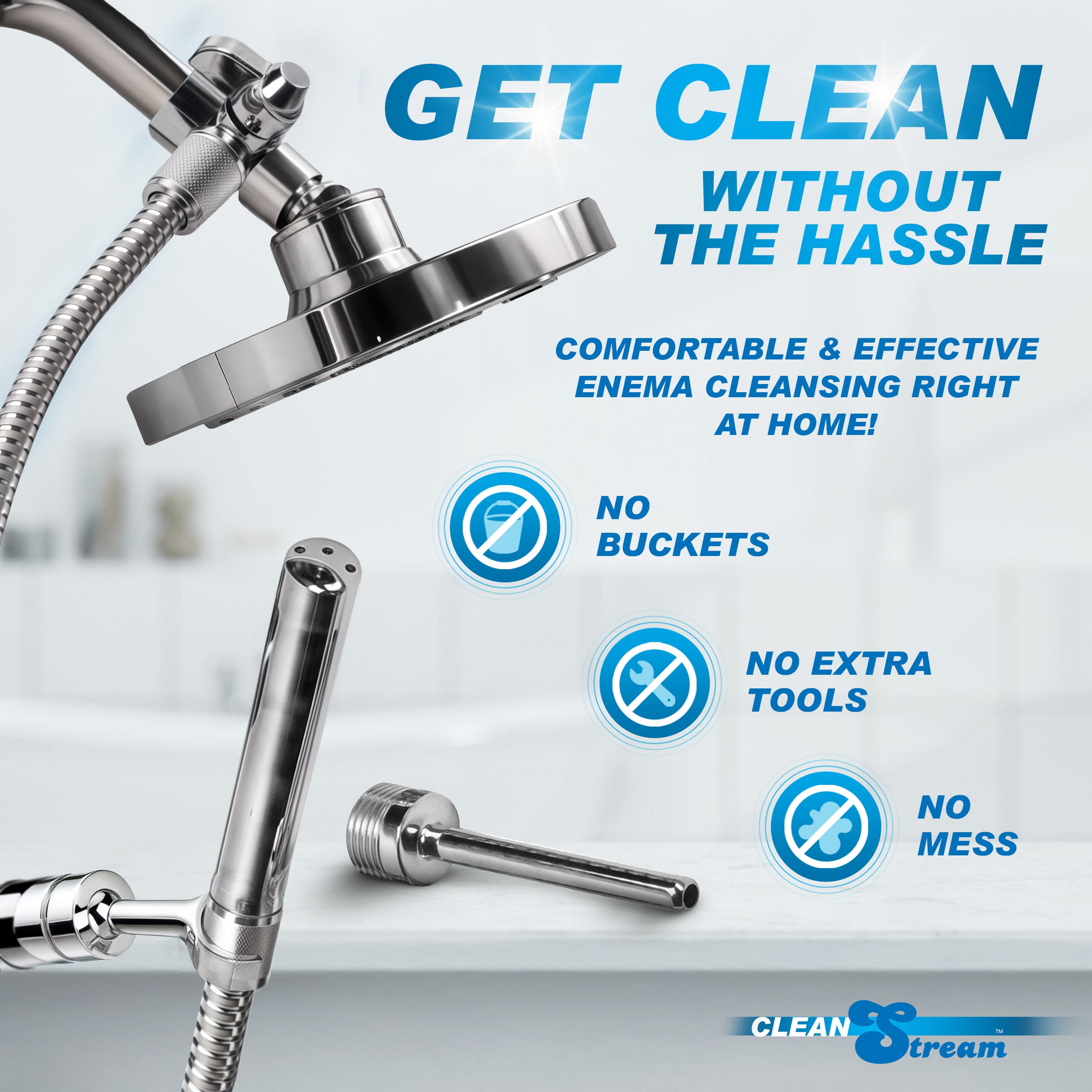 CleanStream CleanStream Shower Enema System Grey