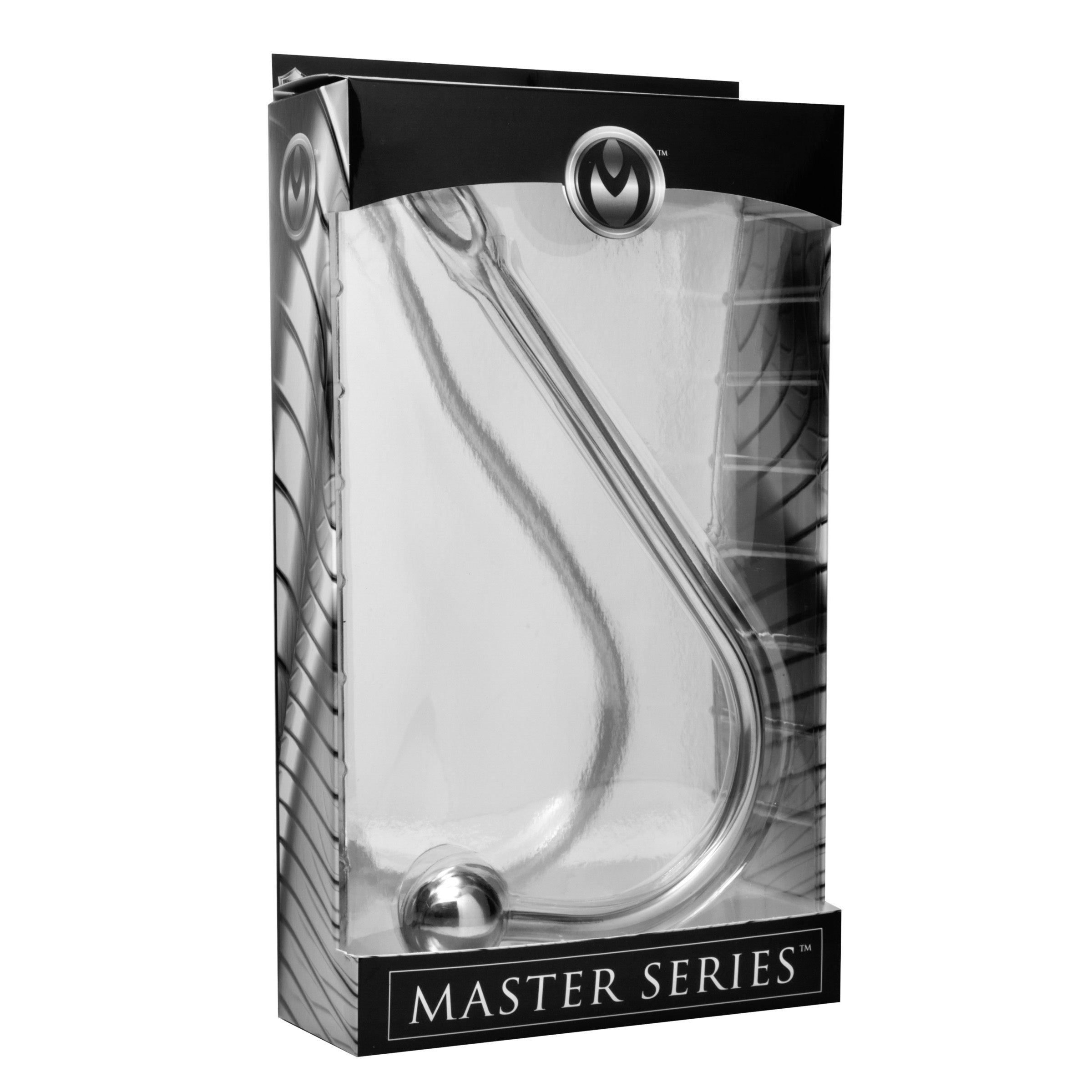Master Series Hooked Stainless Steel Anal Hook Grey