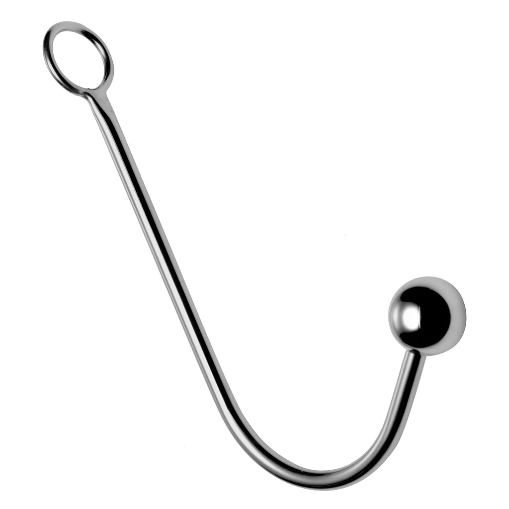 Master Series Hooked Stainless Steel Anal Hook Grey