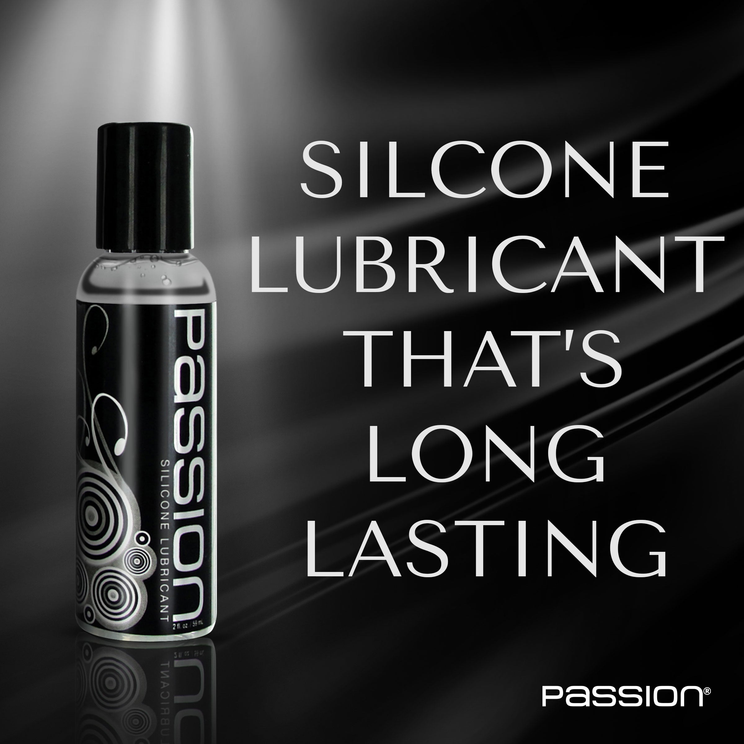 Passion Lubricants Passion Premium Silicone Lubricant - 8 oz Clear / 2 oz
