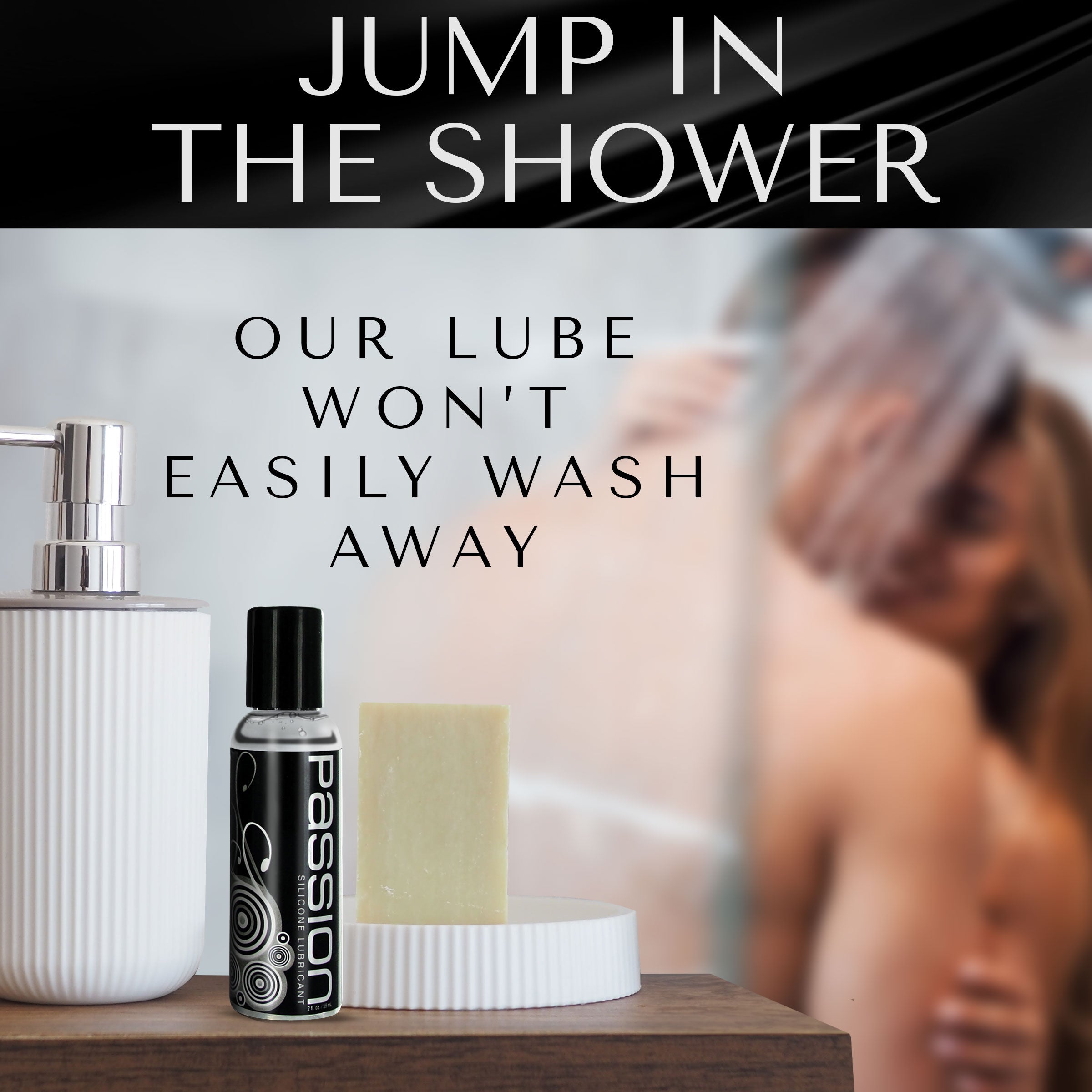 Passion Lubricants Passion Premium Silicone Lubricant - 8 oz Clear / 2 oz