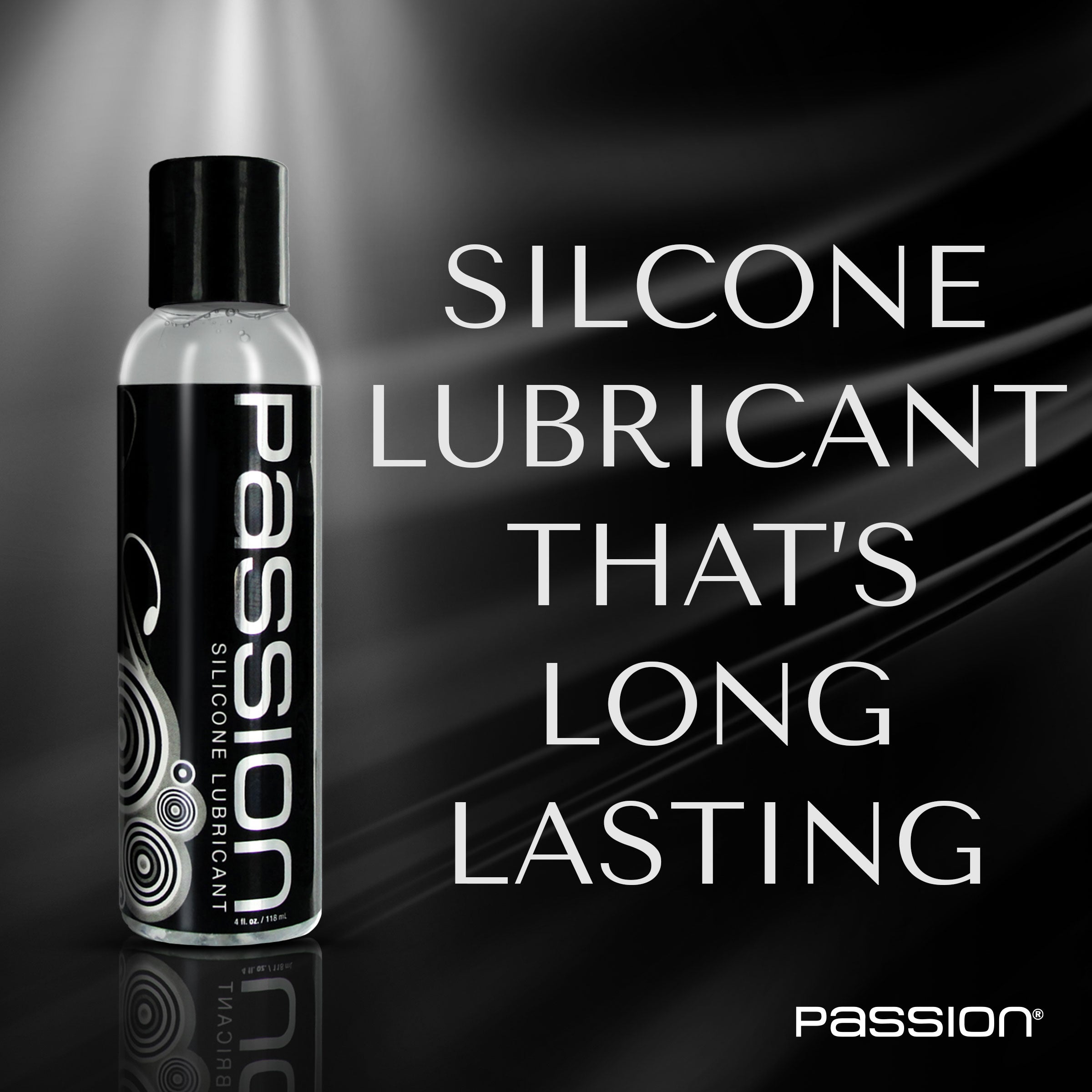 Passion Lubricants Passion Premium Silicone Lubricant - 8 oz Clear / 4 oz