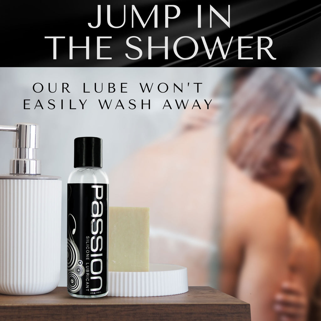 Passion Lubricants Passion Premium Silicone Lubricant - 8 oz Clear / 4 oz