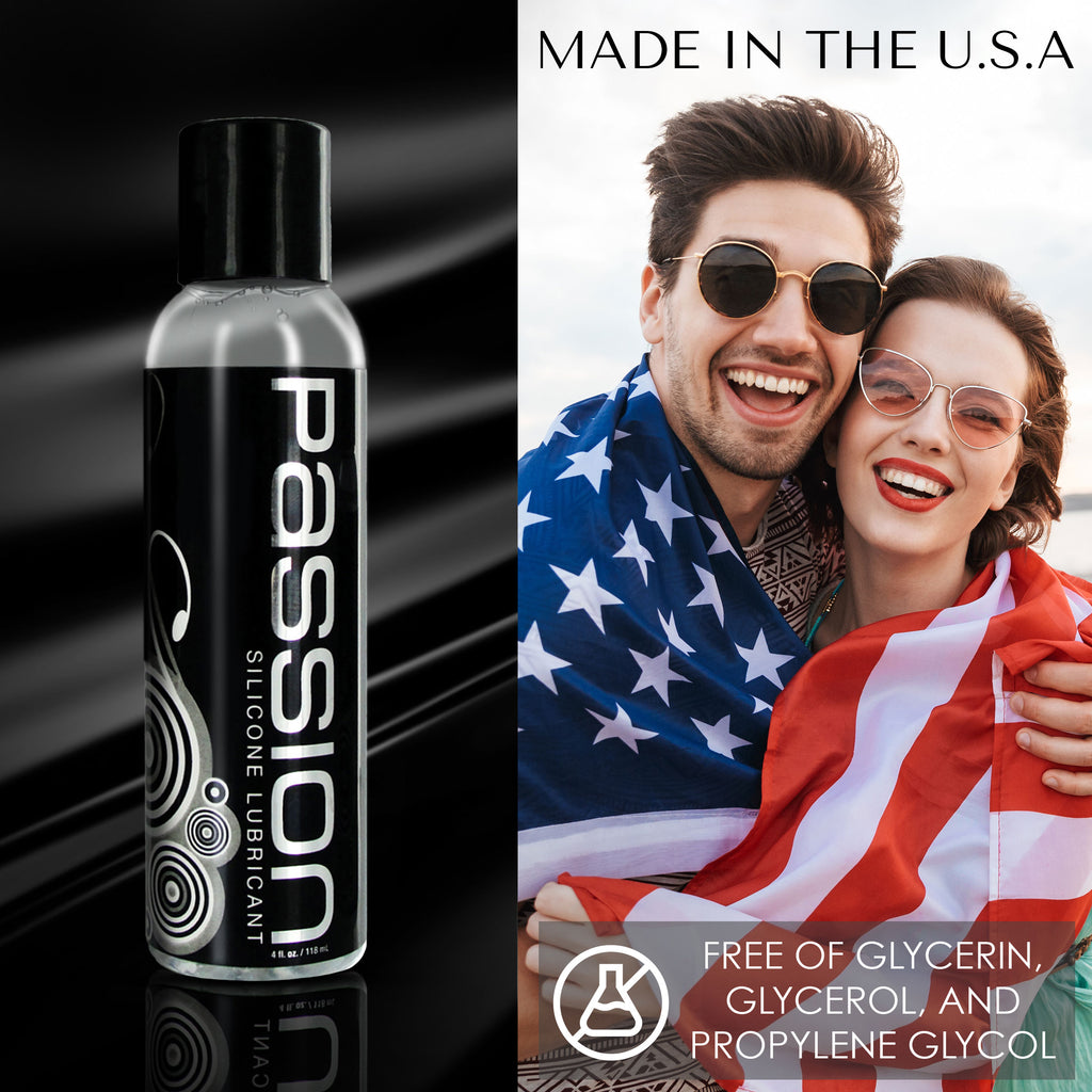 Passion Lubricants Passion Premium Silicone Lubricant - 8 oz Clear / 4 oz