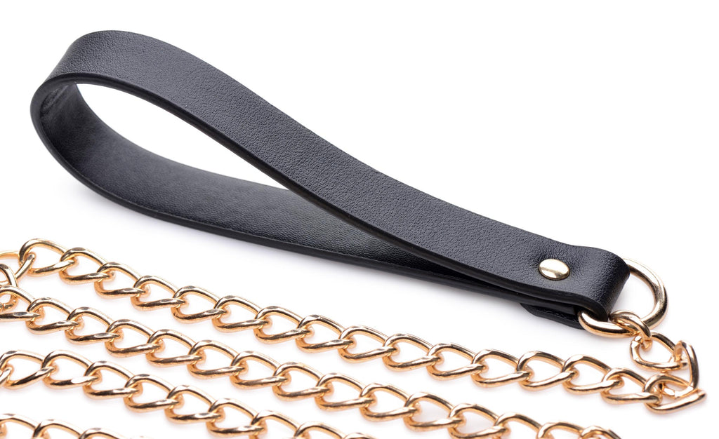 Master Series Black and Gold Collar with Leash Kit Yellow