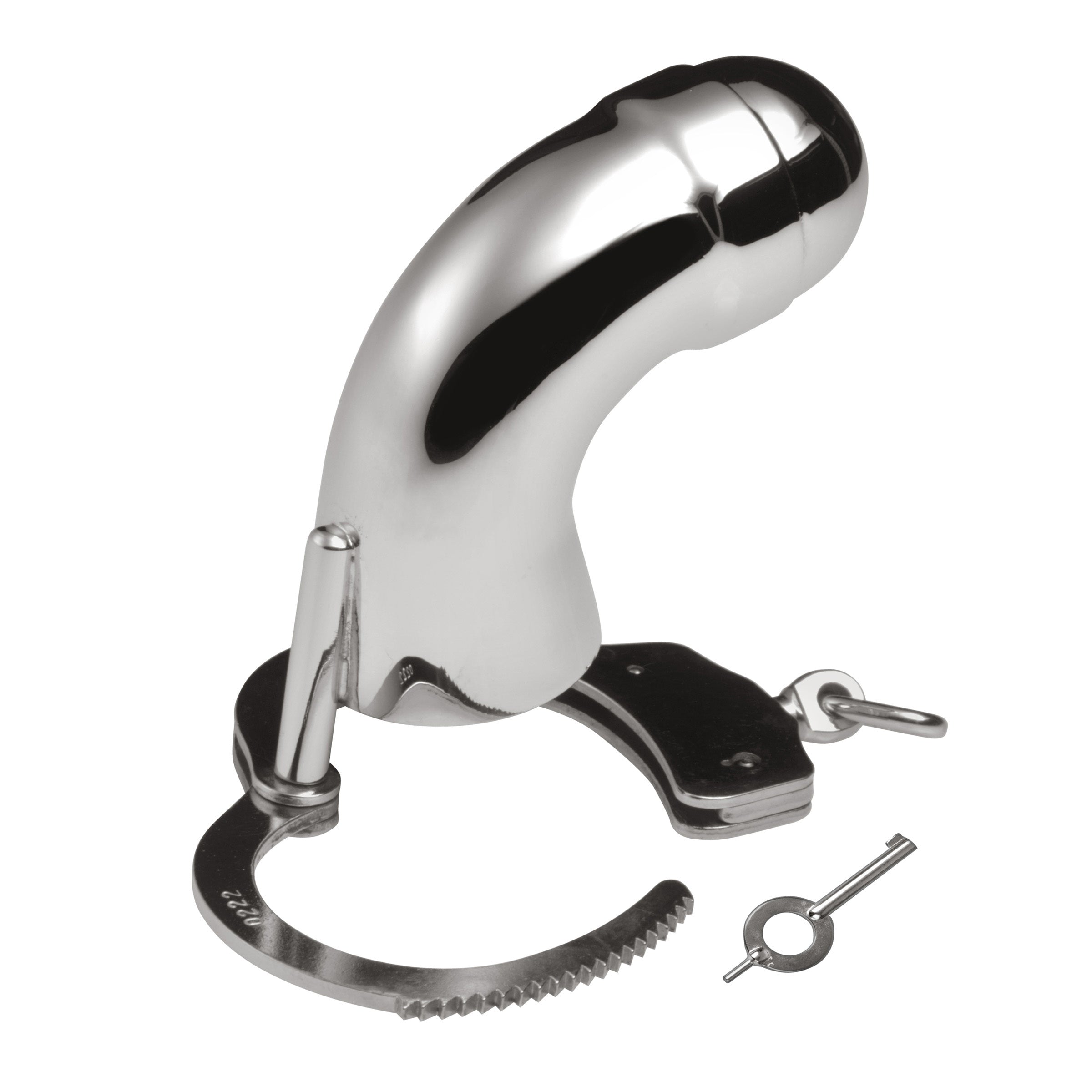 Master Series Stainless Steel Chastity Cock Cuff Grey