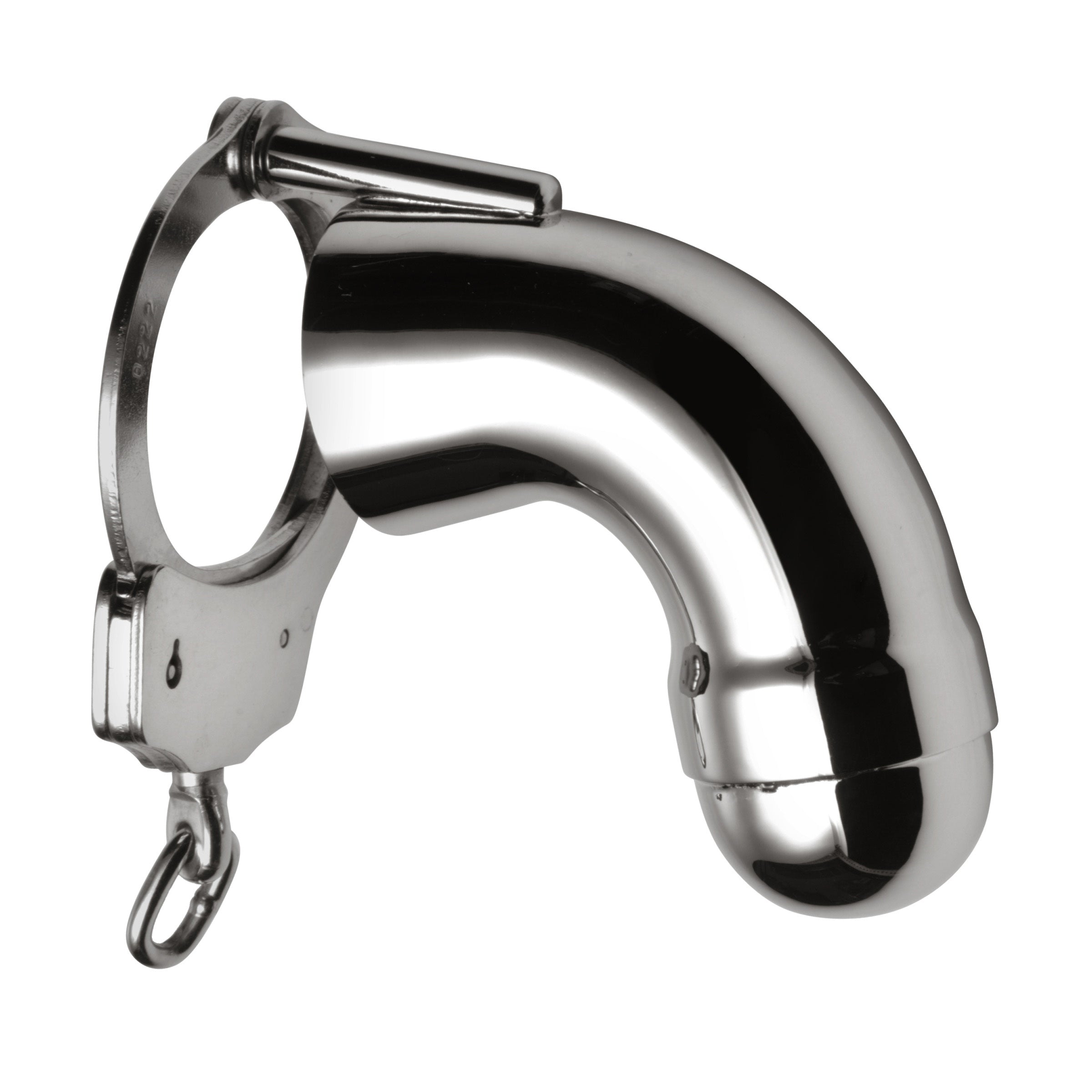 Master Series Stainless Steel Chastity Cock Cuff Grey