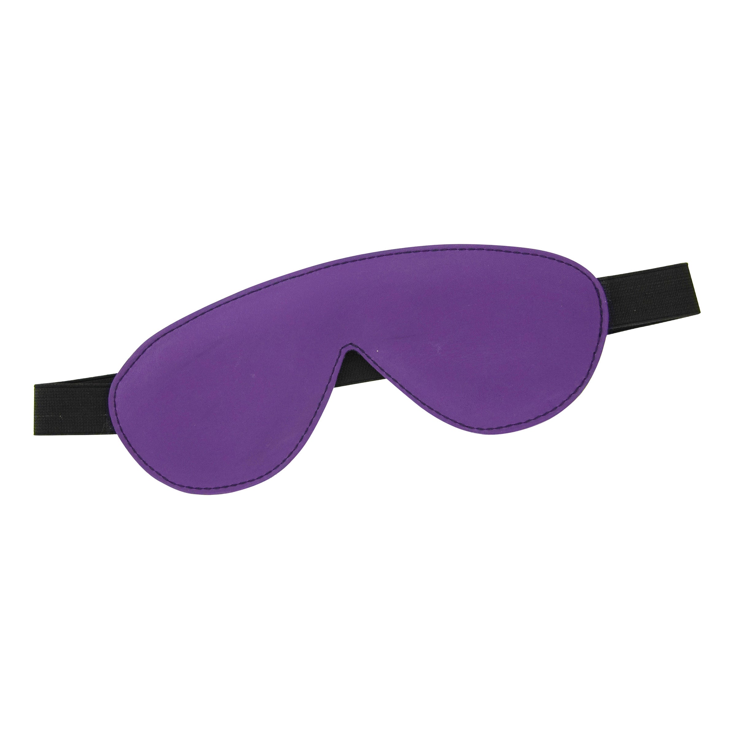 Strict Leather Blindfold Padded Leather - Purple and Black Purple