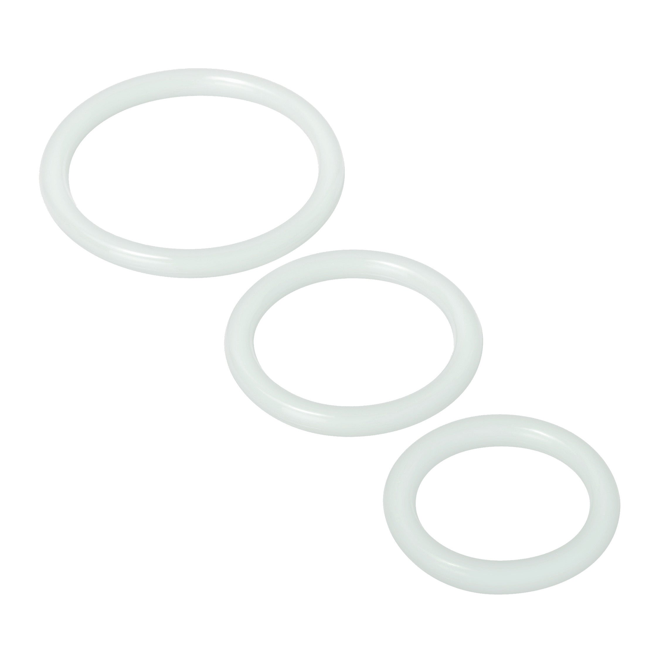 Trinity Men Trinity Silicone Cock Rings Clear Clear